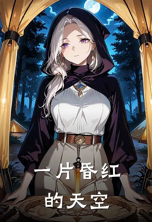一片昏红的天空