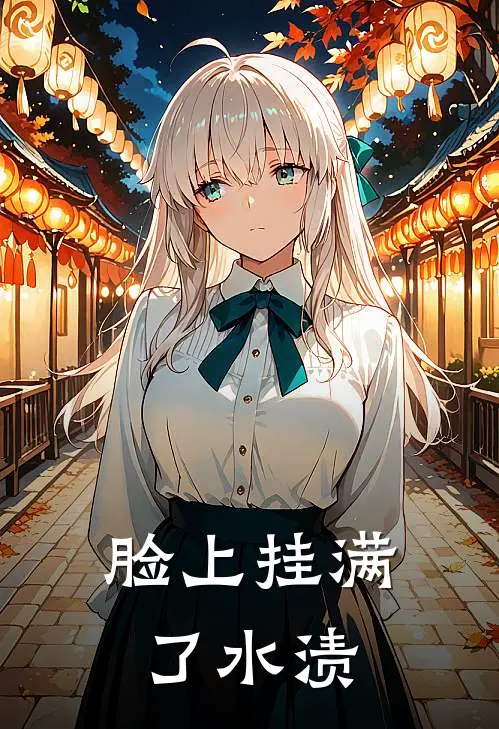 脸上挂满了水渍