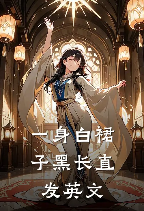 一身白裙子黑长直发英文